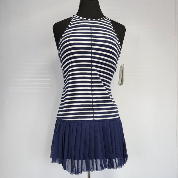 new balance x j.crew - tennis skirt  blue & white [size m] [NewWithTags] - Picture 1 of 13
